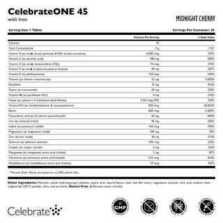CelebrateONE 45 Once Daily Bariatric Multivitamin with Iron, Chewable
