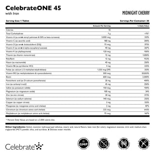 CelebrateONE 45 Once Daily Bariatric Multivitamin with Iron, Chewable