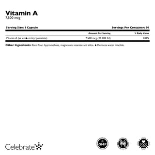 Vitamin A 7.500mcg (25.000 IU), Capsules