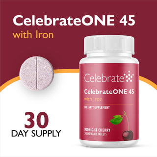 CelebrateONE 45 Once Daily Bariatric Multivitamin with Iron, Chewable
