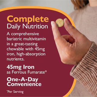 CelebrateONE 45 Once Daily Bariatric Multivitamin with Iron, Chewable