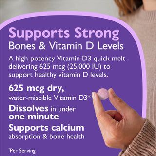 Vitamin D3 625mcg (25.000 IU), Quick-Melt, Berry