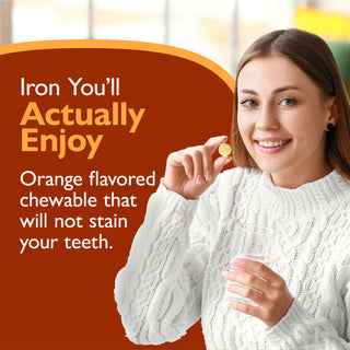 Iron 18 mg + Vitamin C, Chewable, Orange