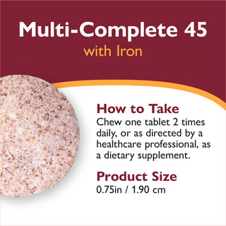 Multi-Complete 45 Bariatric Multivitamin with Iron, Chewable