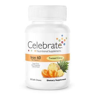 Iron 60 mg + Vitamin C, Soft Chews, Twisted Citrus